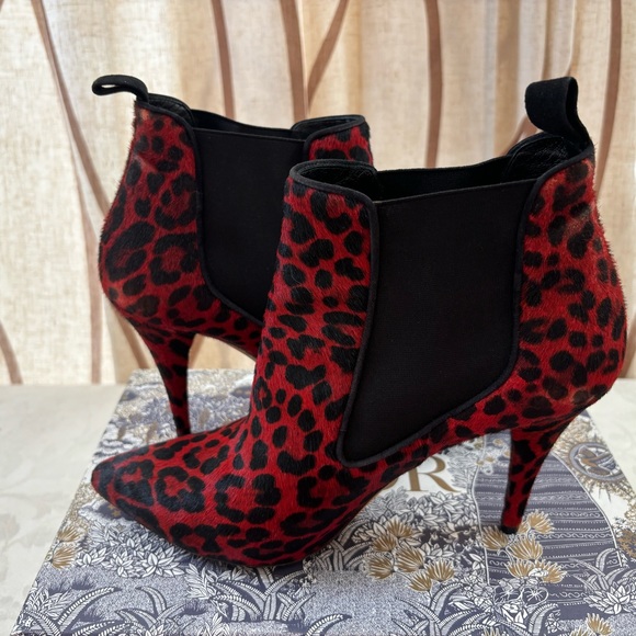 🆕 Dior CD Logo Leopard print Ankle Boots👢 - Picture 6 of 10